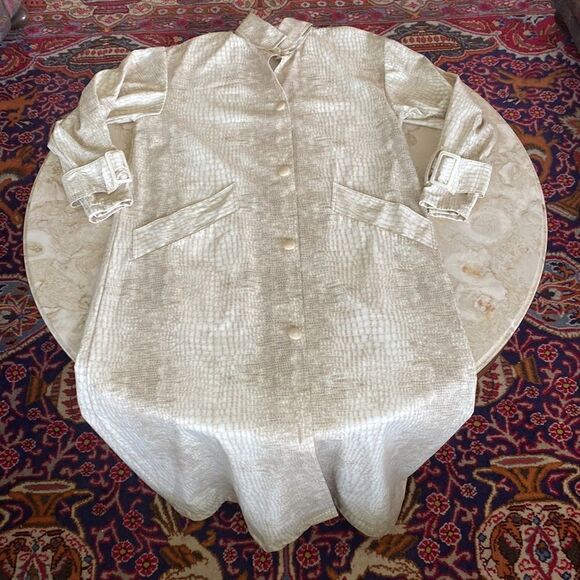 Vintage Linda Lundstrom 1980’s Snakeskin Maxi Trench Coat - Picture 10 of 13